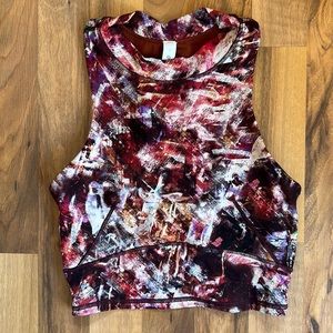 Lululemon Everlux and mesh cropped tank size 2